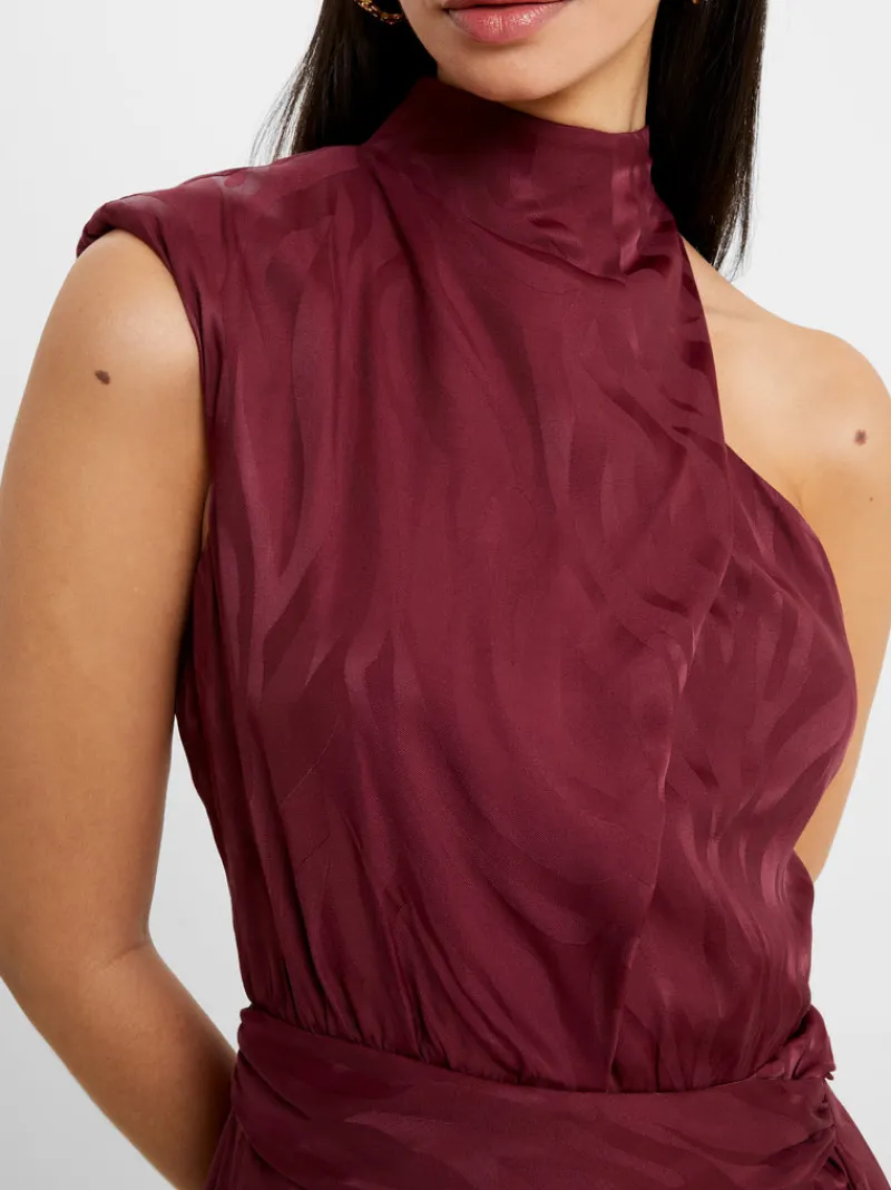 FRENCH CONNECTION Party Dresses | Wedding Guest Dresses<Aba Eco Satin Midi Dress ChocolateTruffle