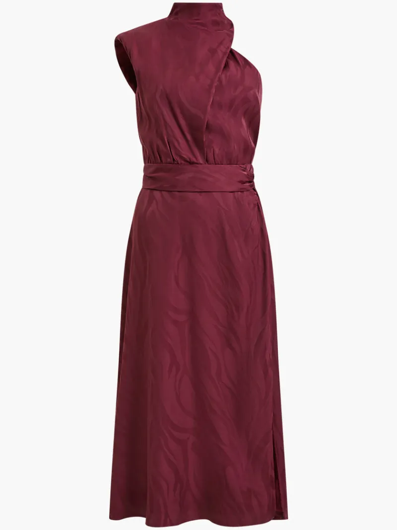 FRENCH CONNECTION Party Dresses | Wedding Guest Dresses<Aba Eco Satin Midi Dress ChocolateTruffle