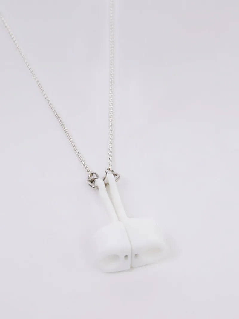 FRENCH CONNECTION Jewellery<Airpod Holder Chain Silver/White
