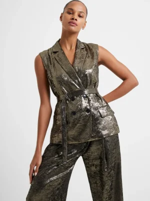 FRENCH CONNECTION Women's Suits | Co-ords<Alara Molten Sleeveless Gilet Metallic