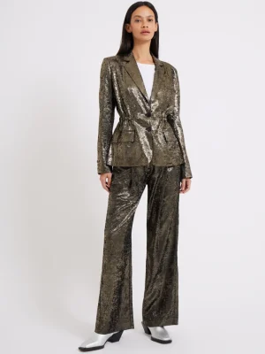 FRENCH CONNECTION Women's Suits<Alara Molten Suit Jacket Metallic