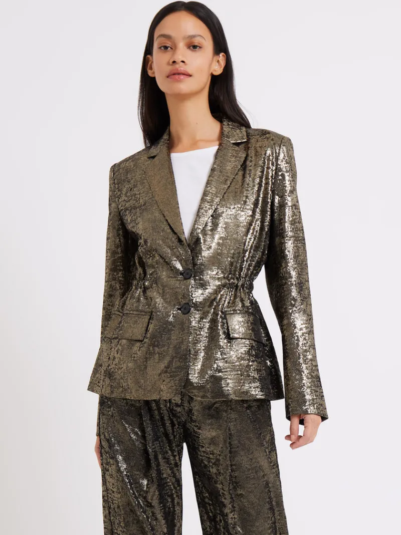 FRENCH CONNECTION Women's Suits<Alara Molten Suit Jacket Metallic