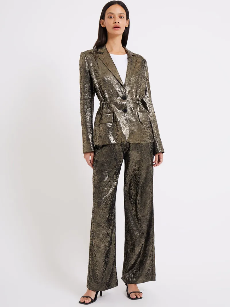 FRENCH CONNECTION Women's Suits<Alara Molten Suit Jacket Metallic