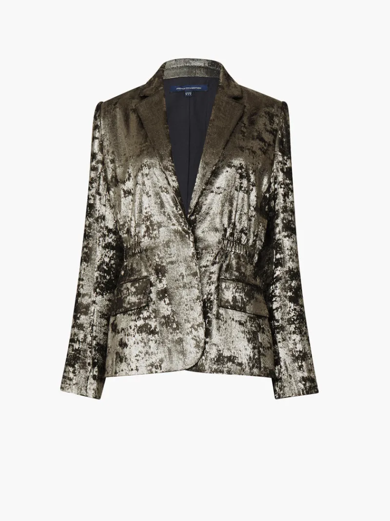 FRENCH CONNECTION Women's Suits<Alara Molten Suit Jacket Metallic