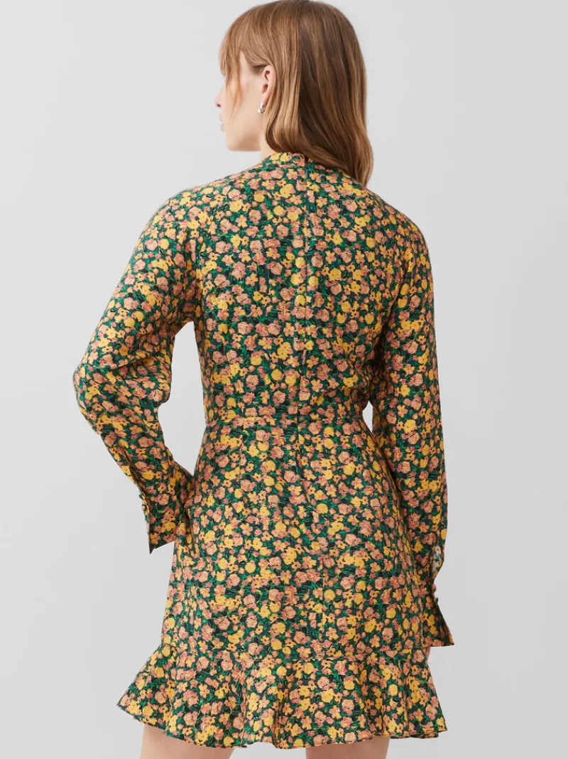 FRENCH CONNECTION Mini Dresses | Dresses | Wedding Guest Dresses | Floral Dresses<Aleezia Flavia Textured Mini Dress ForestGreenMulti