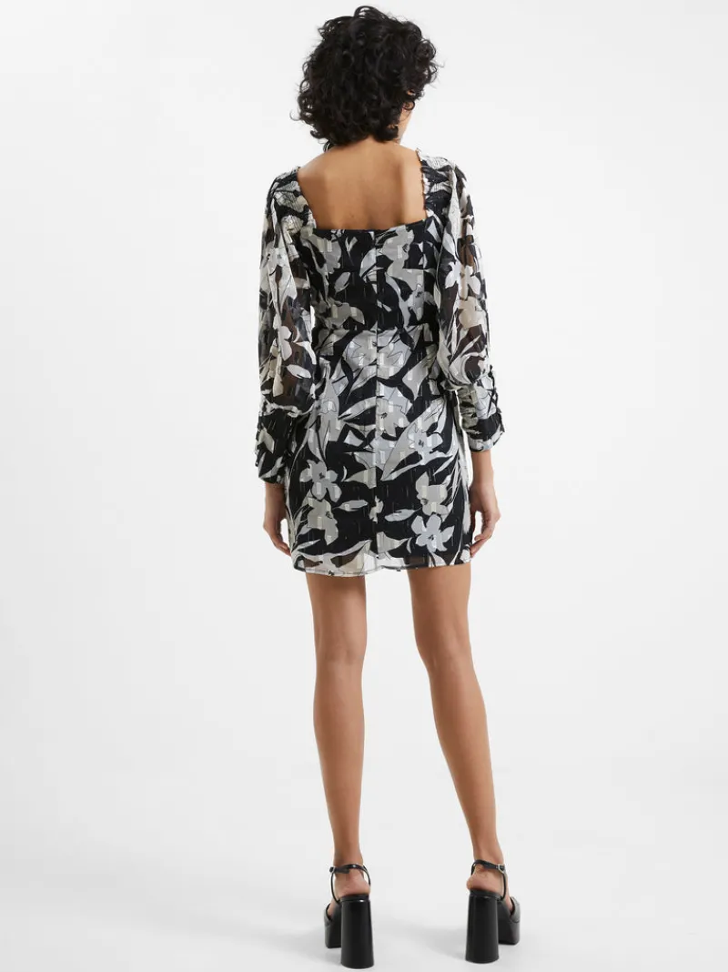 FRENCH CONNECTION Party Dresses<Ally Dinah Crinkle Ruched Mini Dress Blackout