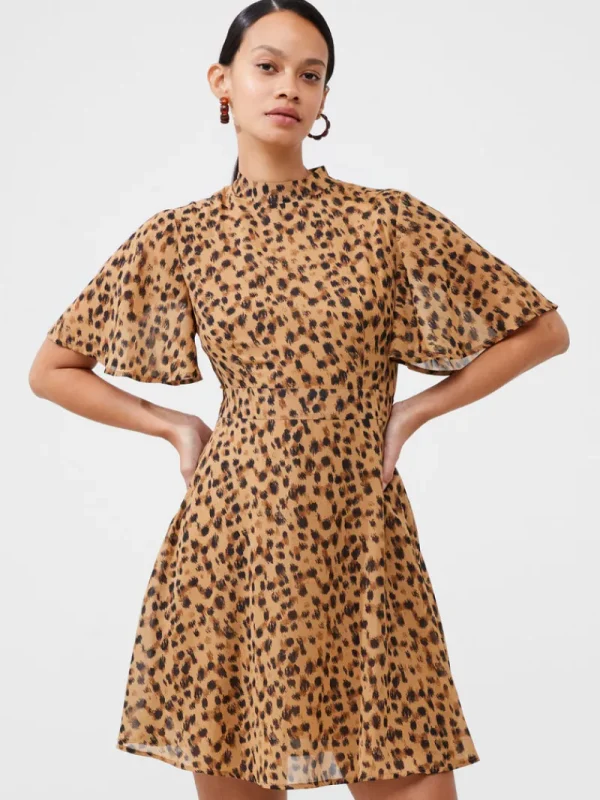 FRENCH CONNECTION Sale<Animal Georgette Mini Dress LeopardMulti
