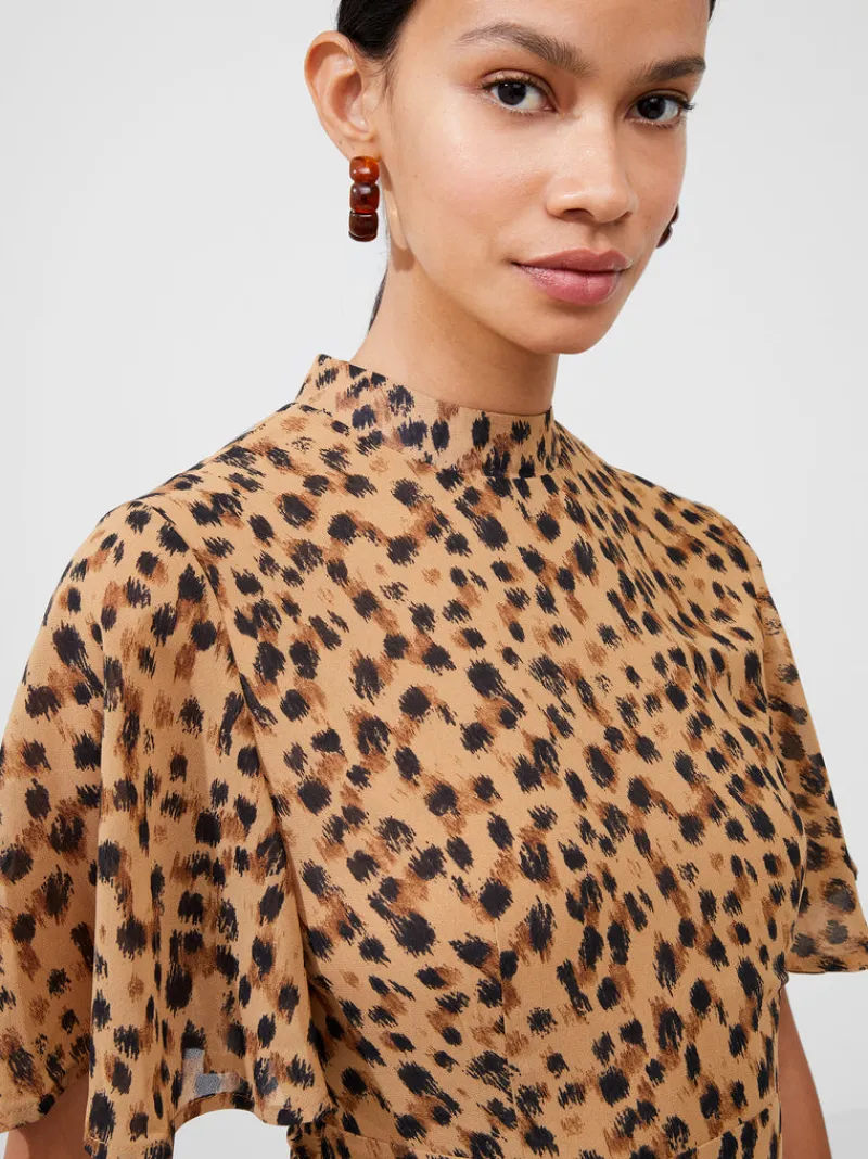 FRENCH CONNECTION Sale<Animal Georgette Mini Dress LeopardMulti