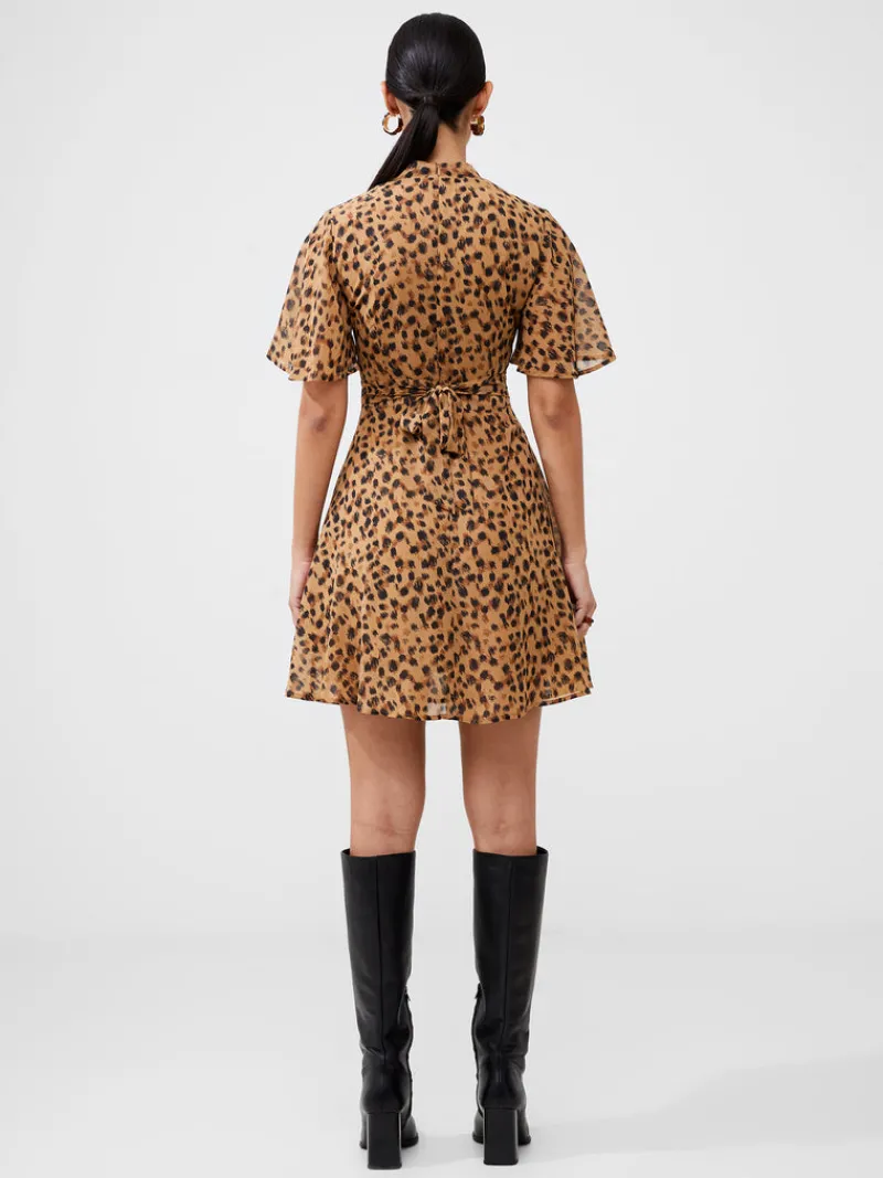 FRENCH CONNECTION Sale<Animal Georgette Mini Dress LeopardMulti