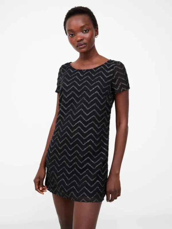 FRENCH CONNECTION Party Dresses<Ashton Lurex Chevron Mini Dress Blackout