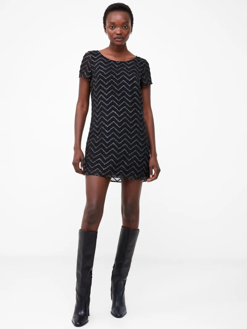 FRENCH CONNECTION Party Dresses<Ashton Lurex Chevron Mini Dress Blackout