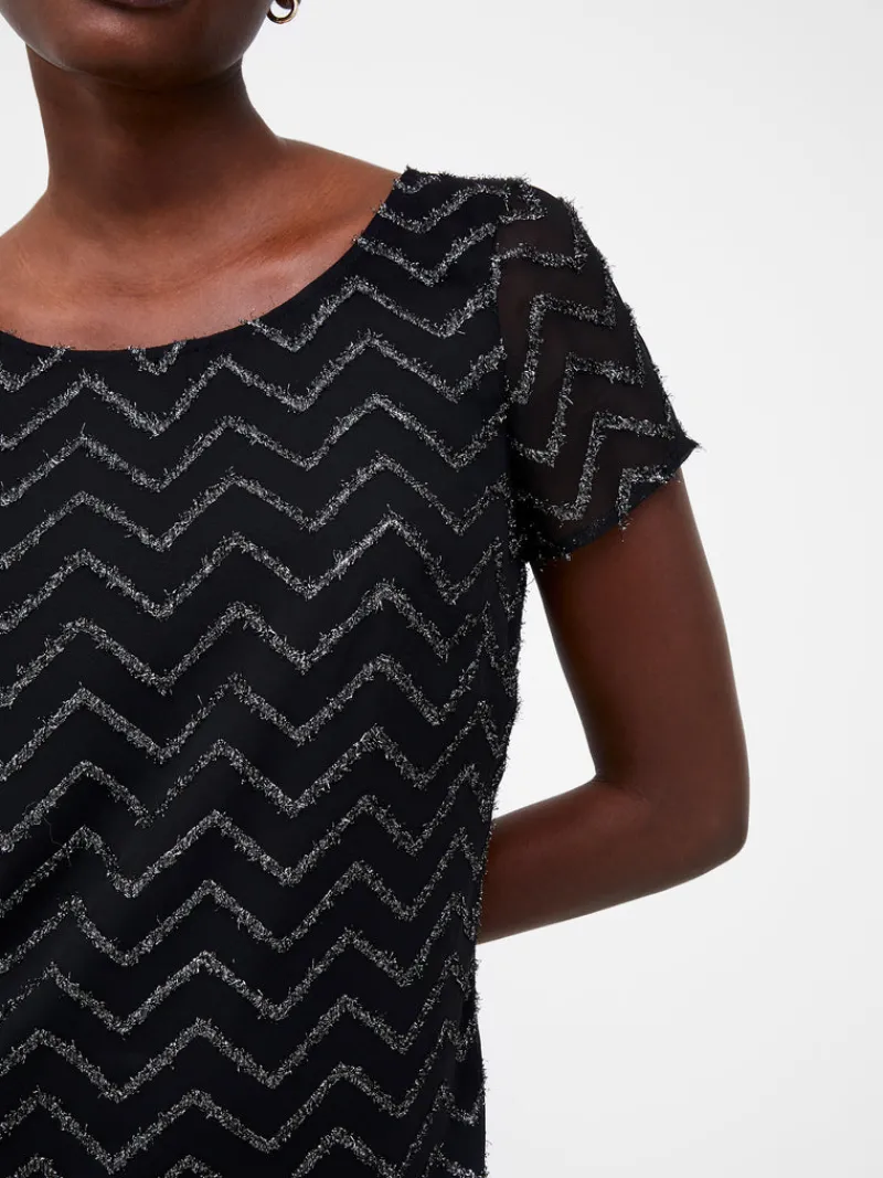 FRENCH CONNECTION Party Dresses<Ashton Lurex Chevron Mini Dress Blackout