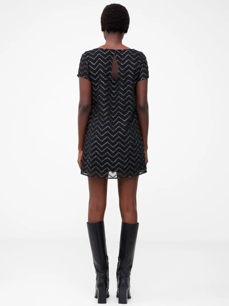 FRENCH CONNECTION Party Dresses<Ashton Lurex Chevron Mini Dress Blackout