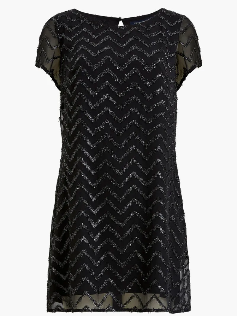 FRENCH CONNECTION Party Dresses<Ashton Lurex Chevron Mini Dress Blackout