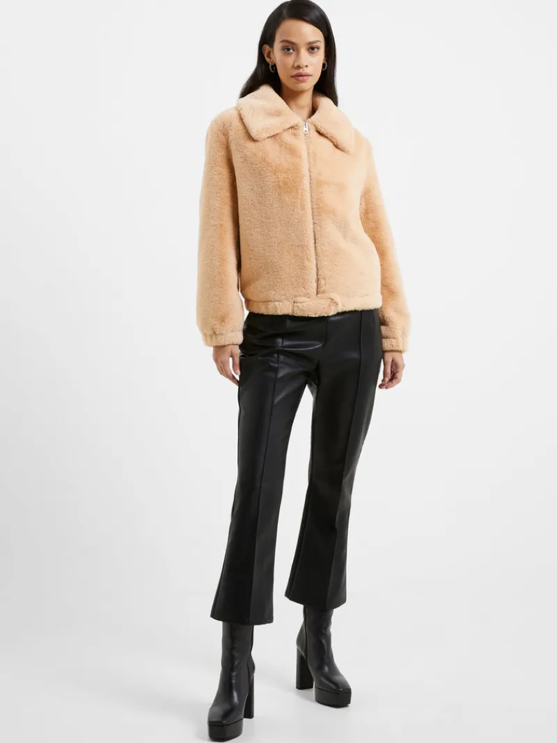 FRENCH CONNECTION Sale<Avi Iren Faux Fur Jacket ToastedAlmond