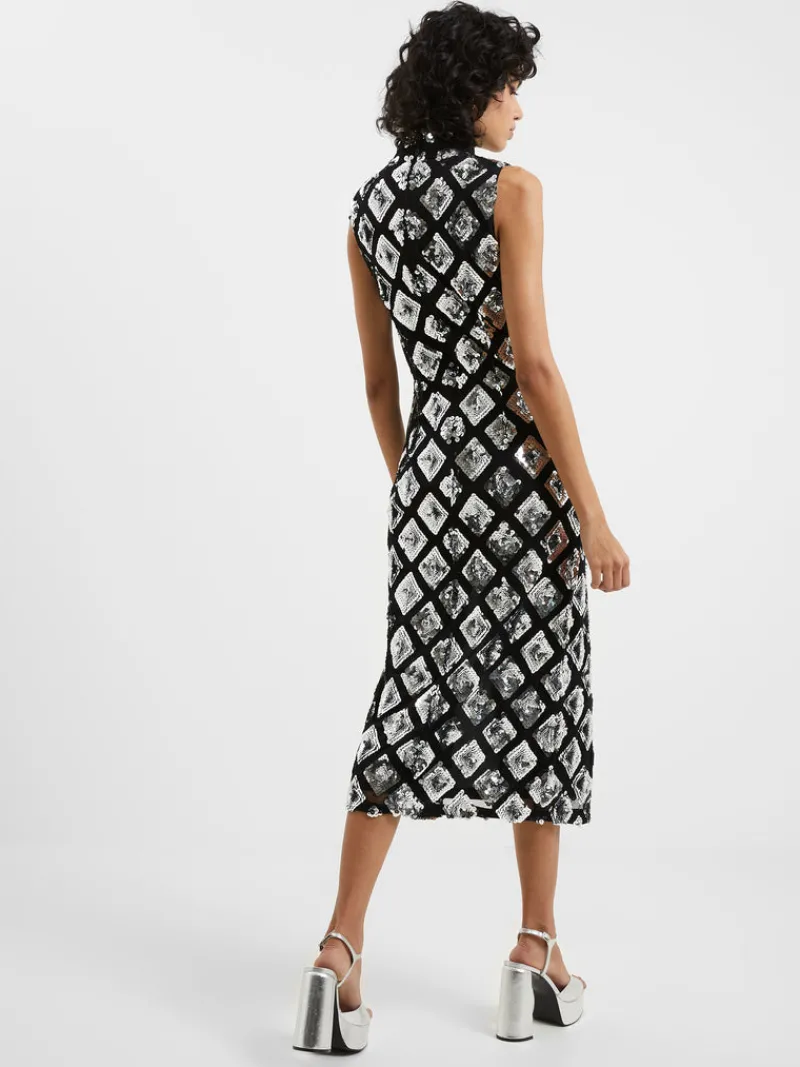 FRENCH CONNECTION Party Dresses<Axel Embellished Midi Dress Black/Silver