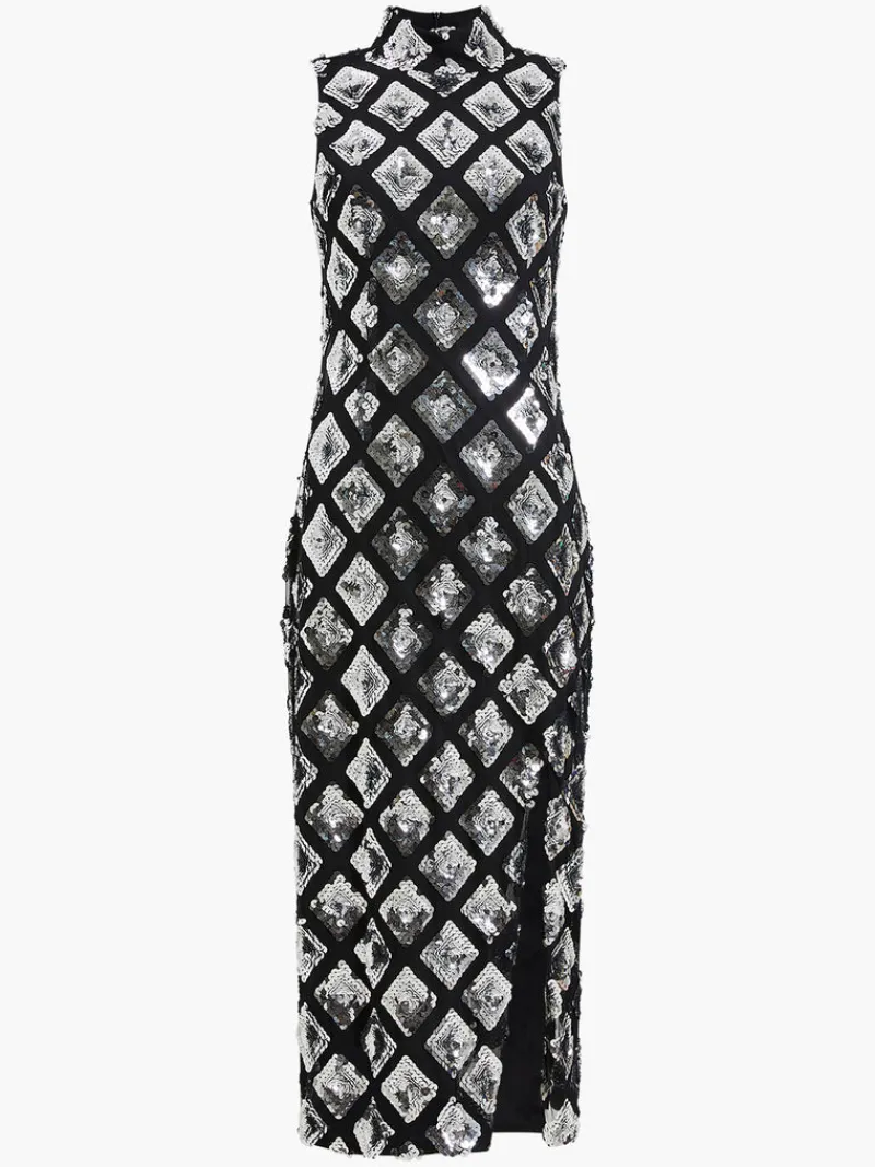 FRENCH CONNECTION Party Dresses<Axel Embellished Midi Dress Black/Silver