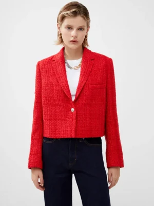 FRENCH CONNECTION Women's Suits | Co-ords<Azzurra Tweed Cropped Blazer RoyalScarlet