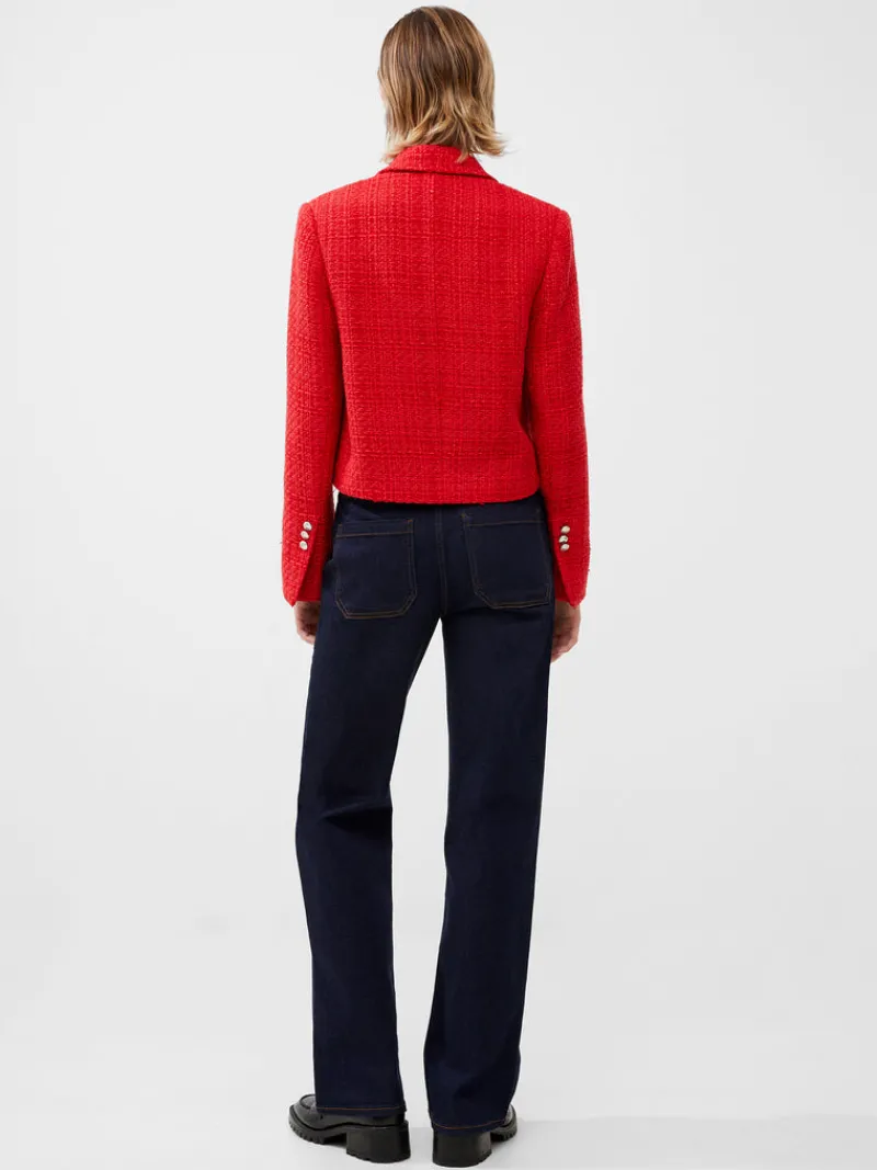 FRENCH CONNECTION Women's Suits | Co-ords<Azzurra Tweed Cropped Blazer RoyalScarlet