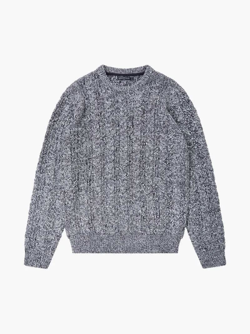 FRENCH CONNECTION Jumpers & Cardigans<Cable Knit Crew Neck Jumper DarkNavyTwist