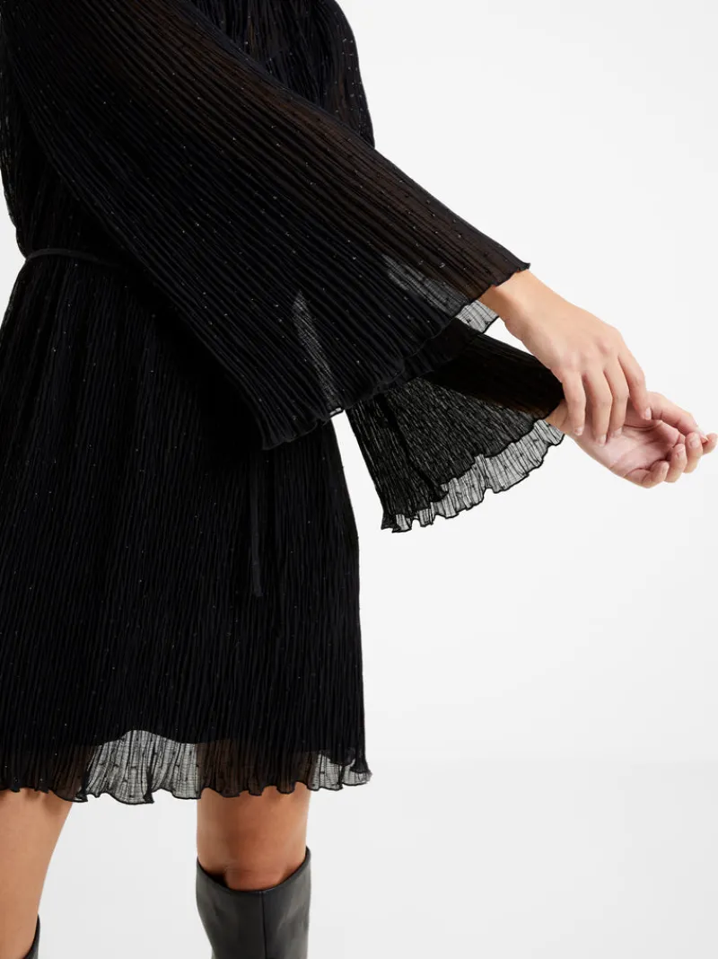 FRENCH CONNECTION Party Dresses<Callie Lurex Pleated Mini Dress Blackout