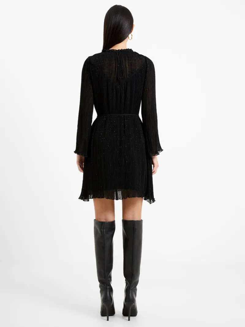 FRENCH CONNECTION Party Dresses<Callie Lurex Pleated Mini Dress Blackout