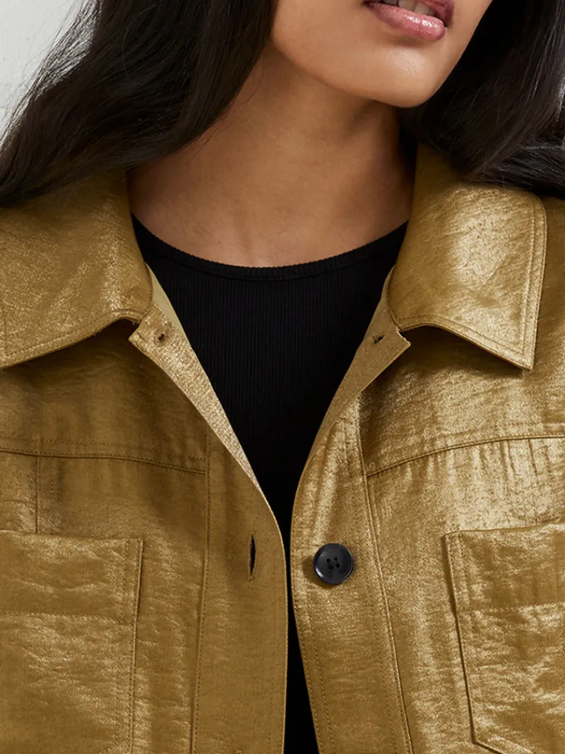 FRENCH CONNECTION Co-ords<Cammie Shimmer Jacket Nutria