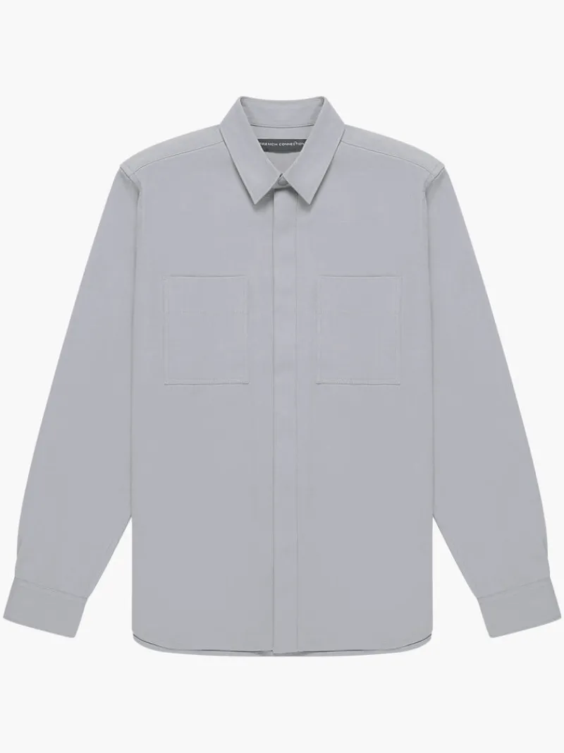 FRENCH CONNECTION Sale | Men's Shirts<Canvas Duo Pocket Shirt SleetGrey
