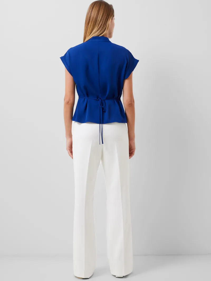 FRENCH CONNECTION Tops<Carmen Recycled Crepe Blouse CobaltBlue