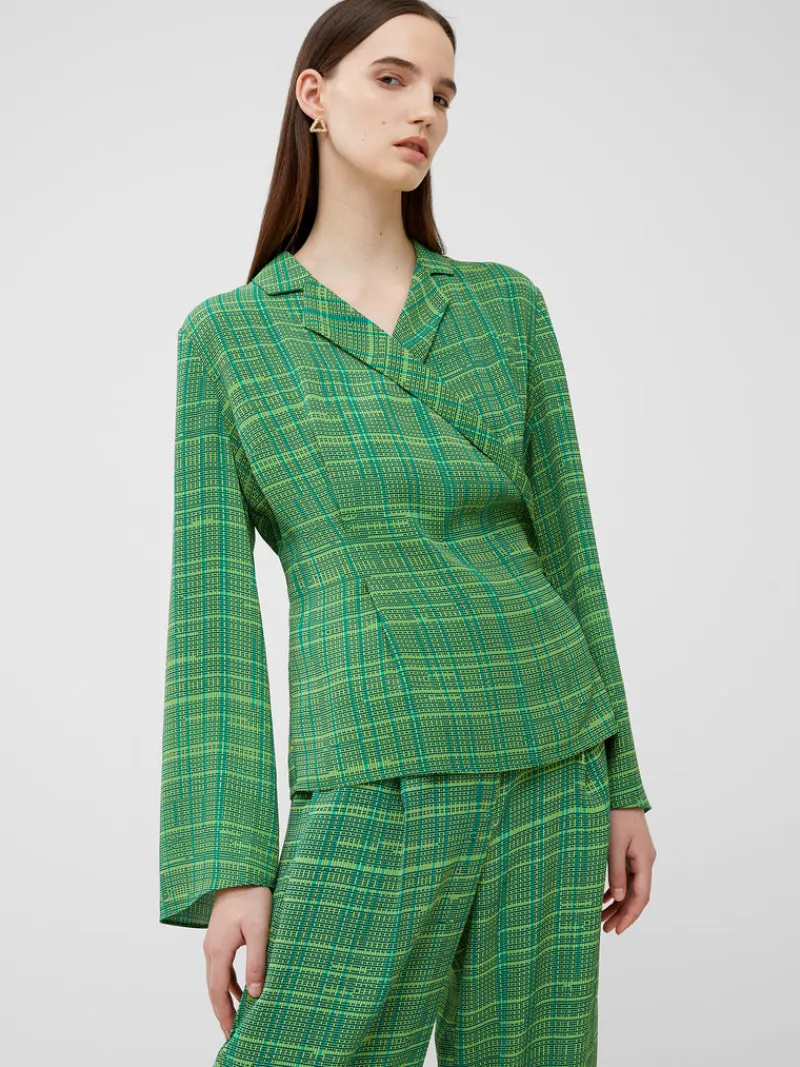 FRENCH CONNECTION Women's Suits | Co-ords | Tops<Carmen Recycled Crepe Top JellyBean/Wasabi
