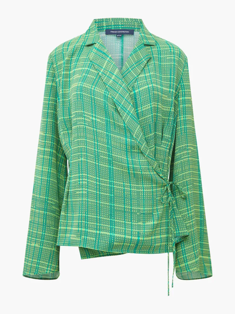 FRENCH CONNECTION Women's Suits | Co-ords | Tops<Carmen Recycled Crepe Top JellyBean/Wasabi