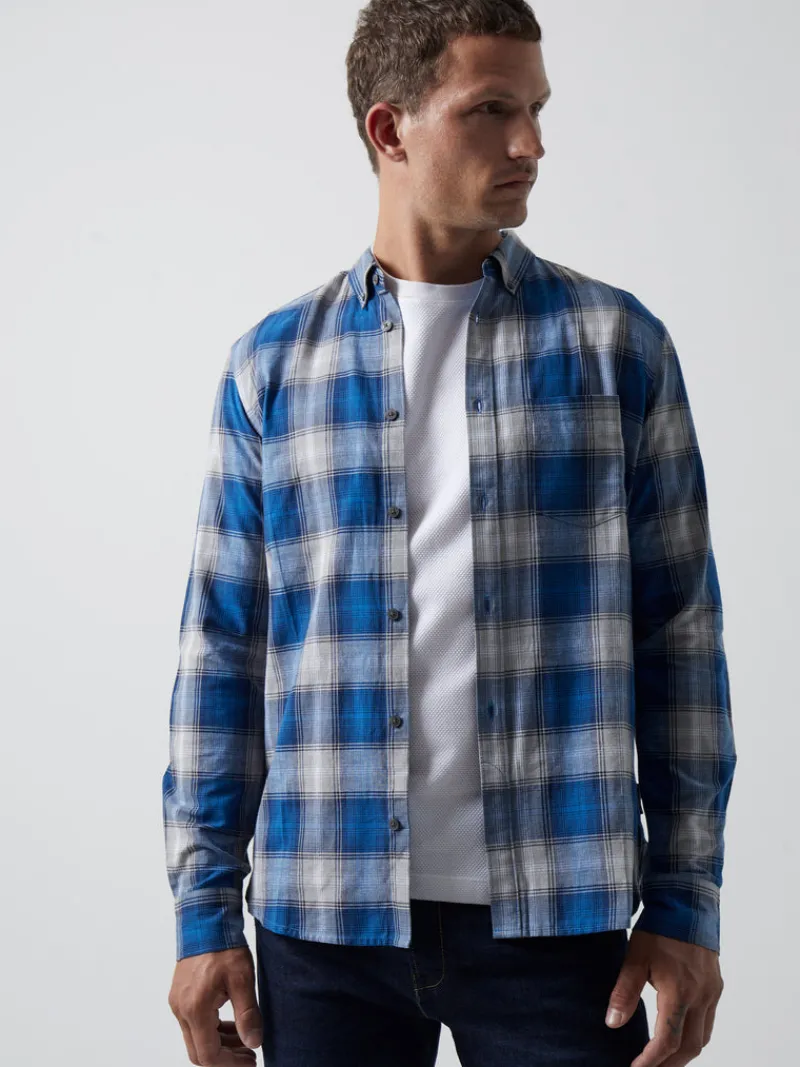 FRENCH CONNECTION Men's Shirts<Check Long Sleeve Shirt BlueMulti