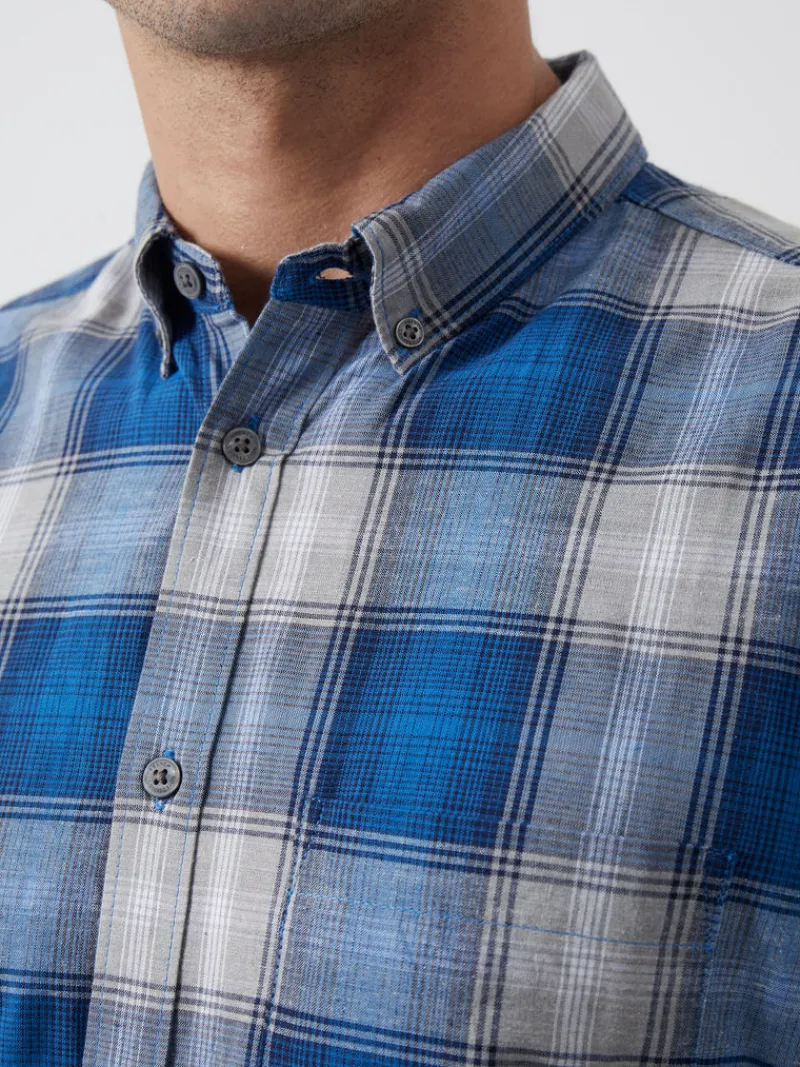 FRENCH CONNECTION Men's Shirts<Check Long Sleeve Shirt BlueMulti