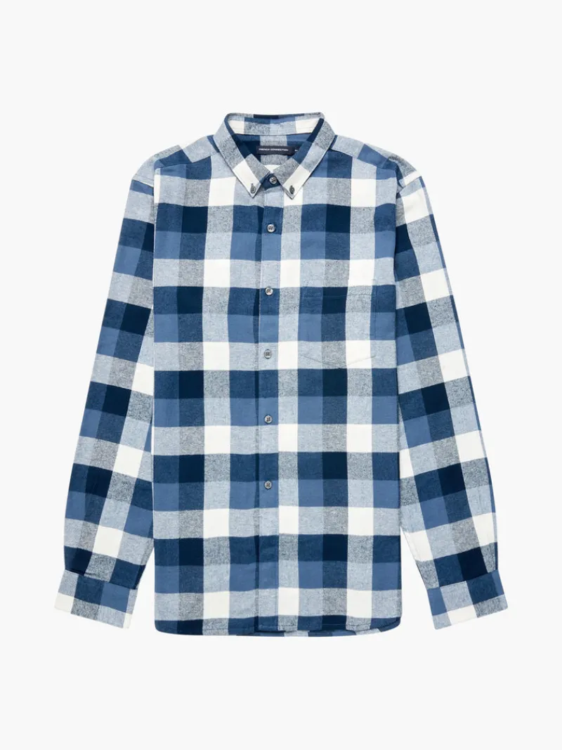 FRENCH CONNECTION Sale | Men's Shirts<Checked Flannel Shirt Blue