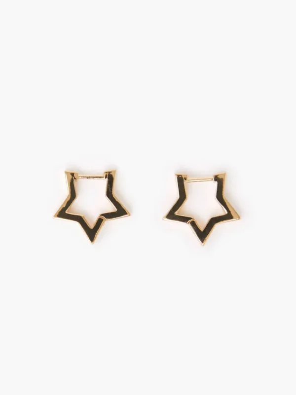 FRENCH CONNECTION Jewellery<Chunky Star Hoop Earrings Gold