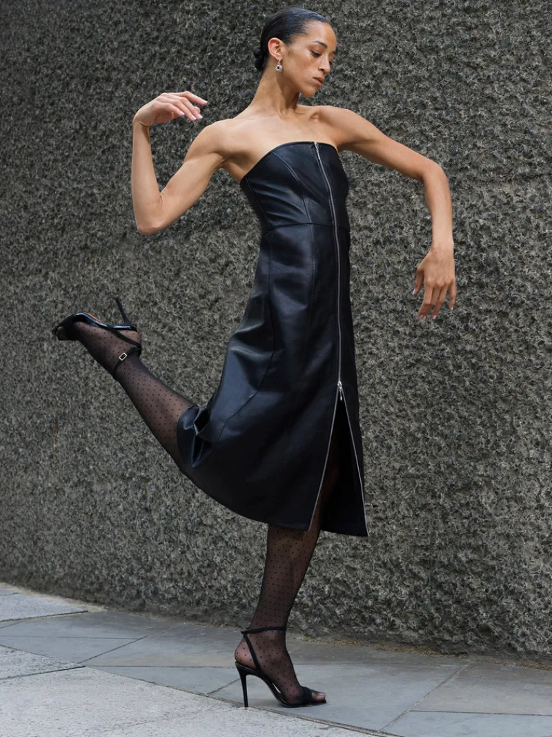 FRENCH CONNECTION Party Dresses<Claudia PU Dress Blackout