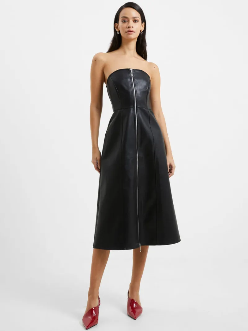 FRENCH CONNECTION Party Dresses<Claudia PU Dress Blackout