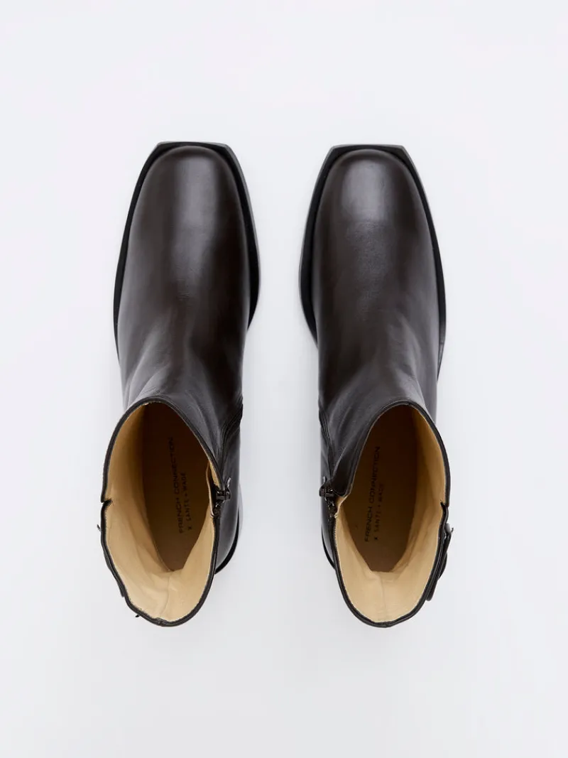 FRENCH CONNECTION Shoes<Connie Ankle Boots Chocolate