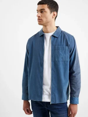 FRENCH CONNECTION Sale | Men's Shirts<Cord Zip Shirt Blue