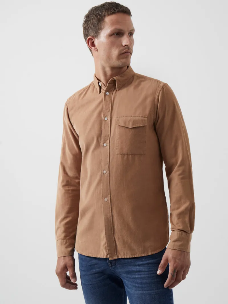 FRENCH CONNECTION Men's Shirts<Corduroy Long Sleeve Shirt Camel