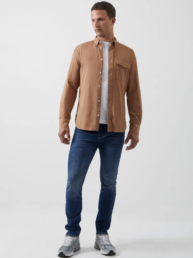 FRENCH CONNECTION Men's Shirts<Corduroy Long Sleeve Shirt Camel