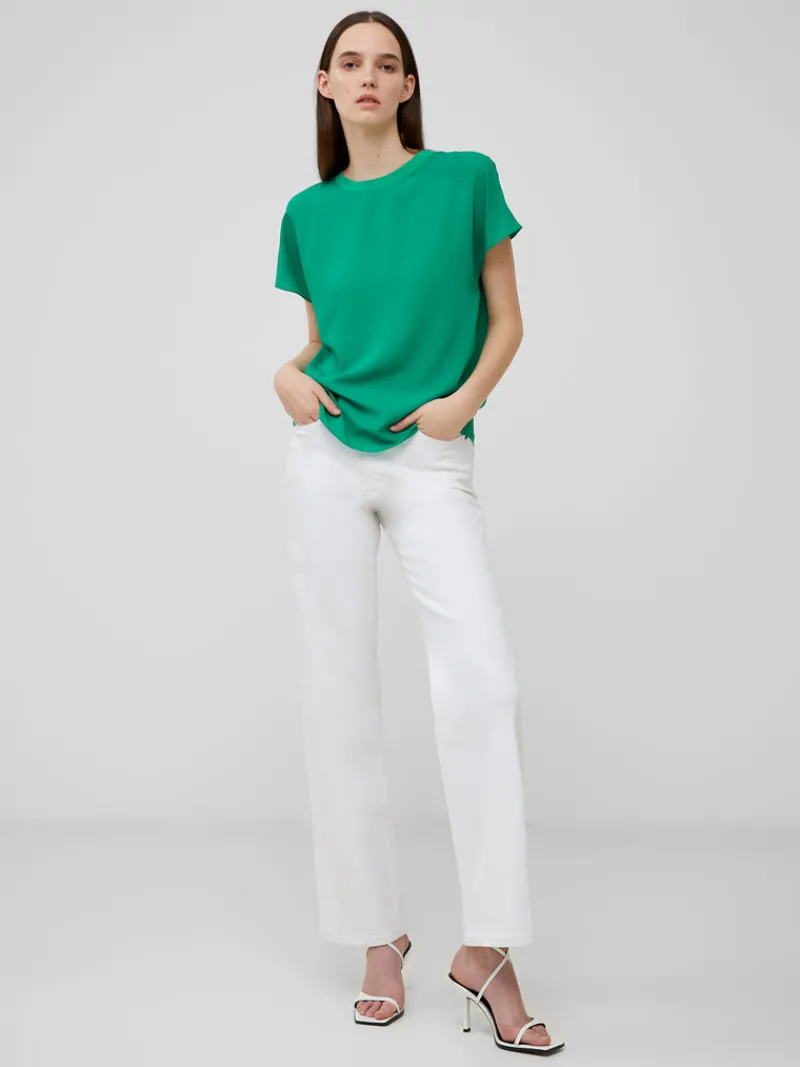 FRENCH CONNECTION Tops<Crepe Light Crew Neck Top JellyBean