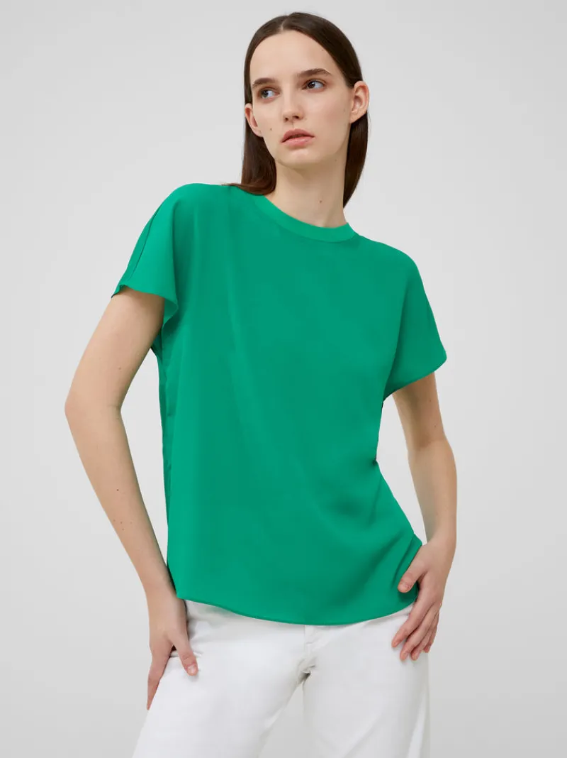 FRENCH CONNECTION Tops<Crepe Light Crew Neck Top JellyBean