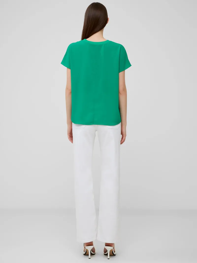FRENCH CONNECTION Tops<Crepe Light Crew Neck Top JellyBean