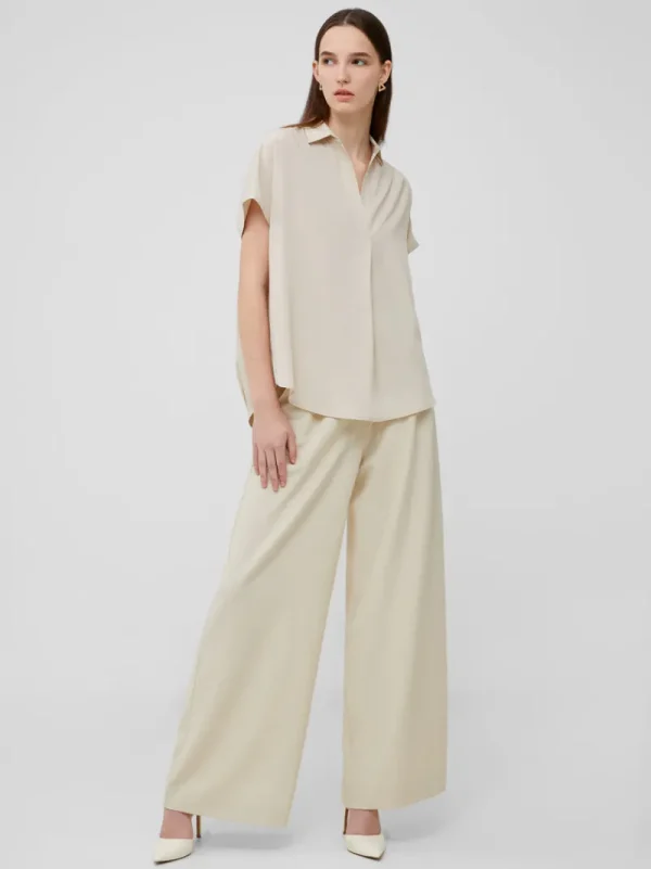 FRENCH CONNECTION Women's Shirts | Tops<Crepe Light Recycled Popover Shirt SilverLining