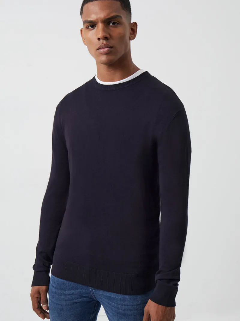 FRENCH CONNECTION Jumpers & Cardigans<Crew Neck Knit Jumper DarkNavyMel