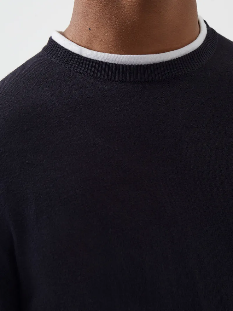 FRENCH CONNECTION Jumpers & Cardigans<Crew Neck Knit Jumper DarkNavyMel