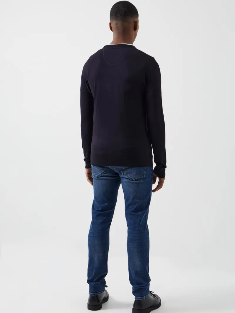 FRENCH CONNECTION Jumpers & Cardigans<Crew Neck Knit Jumper DarkNavyMel