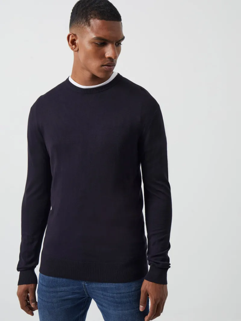 FRENCH CONNECTION Jumpers & Cardigans<Crew Neck Knit Jumper DarkNavyMel