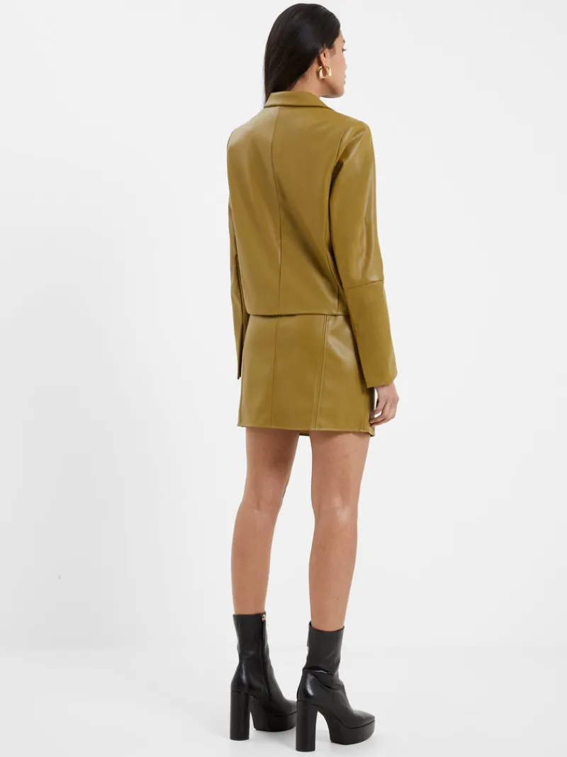 FRENCH CONNECTION Sale | Co-ords<Crolenda PU Lace-Up Cropped Blazer Nutria